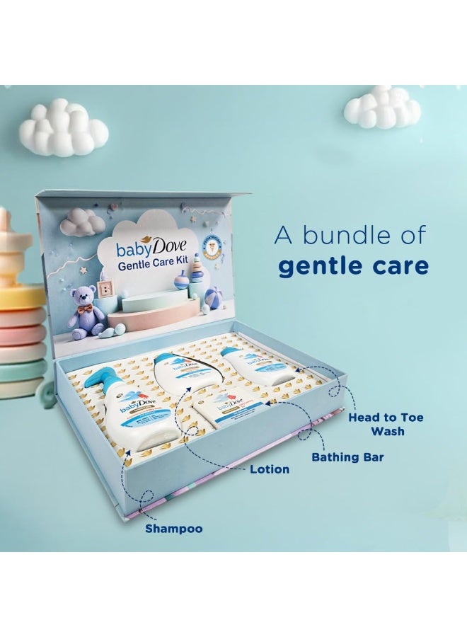 دوف مجموعة هدايا دوف بيبي للعناية بالطفل الغنية بالترطيب - غسول كامل للجسم، شامبو مضاد للحساسية، لوشن، وصابون للأطفال | تركيبة للبشرة الحساسة | 4 منتجات | 675 غرام - Image 3